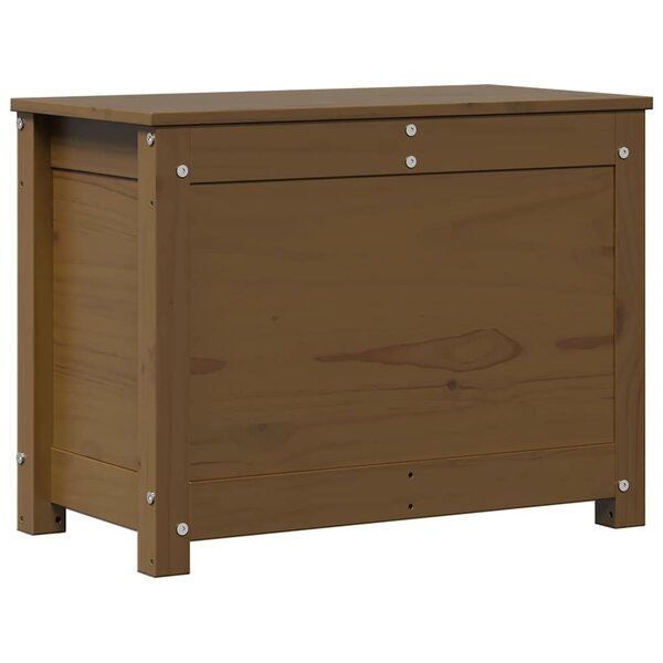vidaXL Boîte de rangement Marron miel 60x32x45 5 cm Bois massif de pin