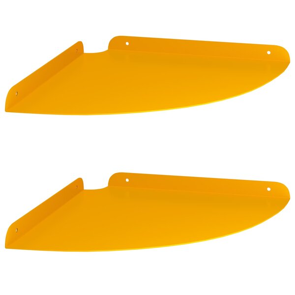 vidaXL Étagère Flottante d'Angle 2 pc Jaune moutarde 30 x 30 x 2 cm