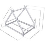 Lit tipi enfant TAHUKA 120 x 190 gris clair