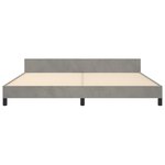 vidaXL Cadre de lit avec tête de lit Gris clair 200x200 cm Velours