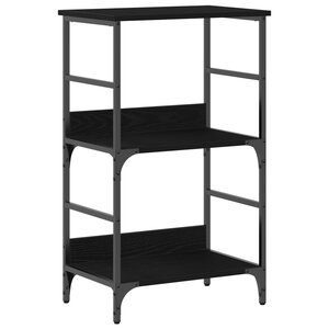 Bibliothèque vidaXL Chêne Noir 50x33x82 cm Bois d'ingénierie et Acier