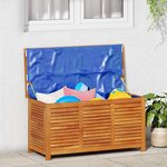 vidaXL Boîte de rangement de jardin persiennes 113x50x56cm bois acacia