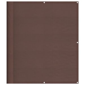 vidaXL Écran de balcon marron 120x700 cm 100  polyester oxford