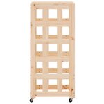 vidaXL Porte-bûches avec roulettes 40x49x110 cm bois massif de pin