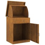 vidaXL Boîte de dépôt de colis Rouillé 44 x 35 x 59 cm
