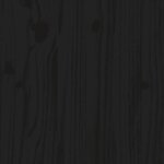 vidaXL Cadre de lit Noir Bois massif 120x200 cm