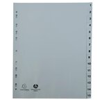 Intercalaires Imprimés Numériques Pp Recyclé Gris - 15 Positions - A4 - Gris - X 20 - Exacompta