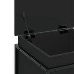 vidaXL Boîte de rangement avec couvercle noir bois d'ingénierie