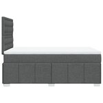 vidaXL Sommier à lattes de lit avec matelas gris foncé 120x190cm tissu