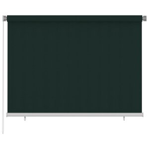 vidaXL Store roulant d'extérieur 200x140 cm Vert foncé PEHD