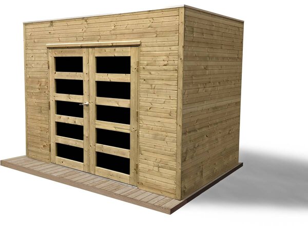 Abri jardin bois "Capri" - 5.94 m² - 2.99 x 1.99 x 2.25 m - 19 mm