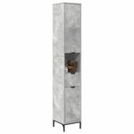 vidaXL Cabinet de salle de bain Gris béton 31 5 x 33 x 190 cm