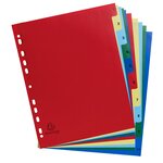 Intercalaires Imprimés Numériques Pp Couleurs 12/100e - 10 Positions - A4+ - Assorties Vives - X 20 - Exacompta