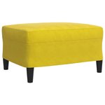 vidaXL Ensemble de canapés 3 Pièces avec coussins Jaune Velours