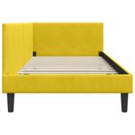 vidaXL Cadre de lit d'angle avec tête de lit Jaune 90 cm x 200 cm
