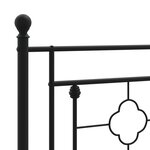 vidaXL Cadre de lit métal sans matelas avec pied de lit noir 120x190cm