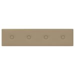 vidaXL Tête de lit murale 12 Pièces Cappuccino 60 x 15 cm Simili cuir