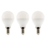 Lot de 3 ampoules LED sphériques 5 2W E14 470lm 2700K (blanc chaud)
