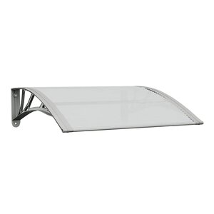 vidaXL Auvent de porte Gris et transparent 80x75 cm Polycarbonate