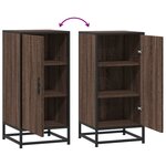 vidaXL Buffet chêne marron 35 5x35x76 cm bois d'ingénierie et métal