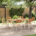 vidaXL Ensemble de salle à manger pour jardin 7 Pièces