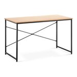 Bureau meuble adulte rectangulaire 120 x 60 cm marron et noir 14_0000772