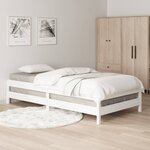 vidaXL Lit empilable sans matelas blanc 90x190 cm bois de pin massif