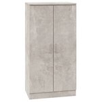vidaXL Armoire à chaussures Gris béton 55x35x108 cm Bois d'ingénierie