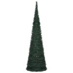 vidaXL Sapin de Noël artificiel pré-éclairé avec guirlandes vert 150cm