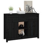 vidaXL Buffet Noir 100x35x74 5 cm Bois massif de pin