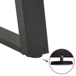 vidaXL Pieds de table à manger en U 2 pièces Anthracite 90 x (72-73) cm Acier