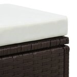 vidaXL Salon de jardin 3 Pièces avec coussins Résine tressée Marron