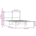vidaXL Cadre de lit en métal sans matelas chêne fumé 120x200 cm