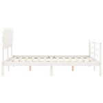 vidaXL Cadre de lit sans matelas blanc 140x200 cm bois massif