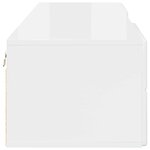 vidaXL Cabinet en Bois avec tiroir Blanc brillant 150 x 39 x 30 cm