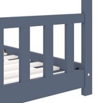 vidaXL Cadre de lit d'enfant Gris  Bois de pin massif 90 x 200 cm