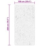 vidaXL Tapis HUARTE à poils courts doux et lavable crème 100x200 cm