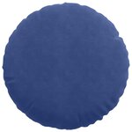 vidaXL Coussins de siège 2 Pièces Bleu police Ø 40 x 13 cm Velours