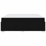 vidaXL Cadre de lit avec matelas Noir 180 x 200 cm tissu
