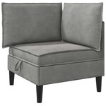 vidaXL Ensemble de meubles pour le salon 5 Pièces Gris clair Velours