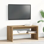 vidaXL Meuble TV chêne artisanal 80x40x40 cm bois d'ingénierie