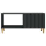 vidaXL Table basse Noir 90 x 50 x 40 cm Bois d'ingénierie