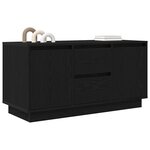 vidaXL Meuble TV avec lumières LED chêne noir 100x41x50 cm
