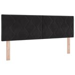 vidaXL Lit à ressorts avec matelas Noir 140 x 190 cm Velours