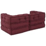 vidaXL Canapé modulaire 2 Pièces Marron 140 x 70 x 56 cm tissu