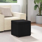 vidaXL Tabouret Noir 41 x 41 x 40 cm Tissu et bois stratifié