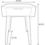 Chevet en bois 1 tiroir zoran