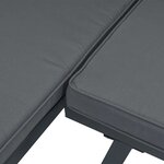 vidaXL Salon de jardin 6 Pièces avec coussins noir aluminium