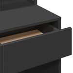 vidaXL Coiffeuse avec miroir noir 80x41x144 5 cm