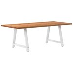 vidaXL Table à manger marron clair bois de chêne massif rectangulaire